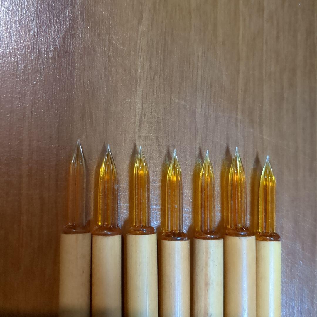 昭和レトロ 佐々木ガラスペン オレンジ シャープペン 万年筆 インク 製図