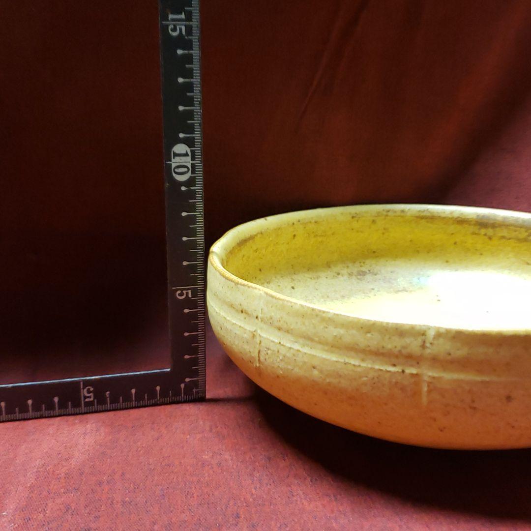 黄瀬戸焼　瀬津義雄作　輪花鉢　値下げ中！