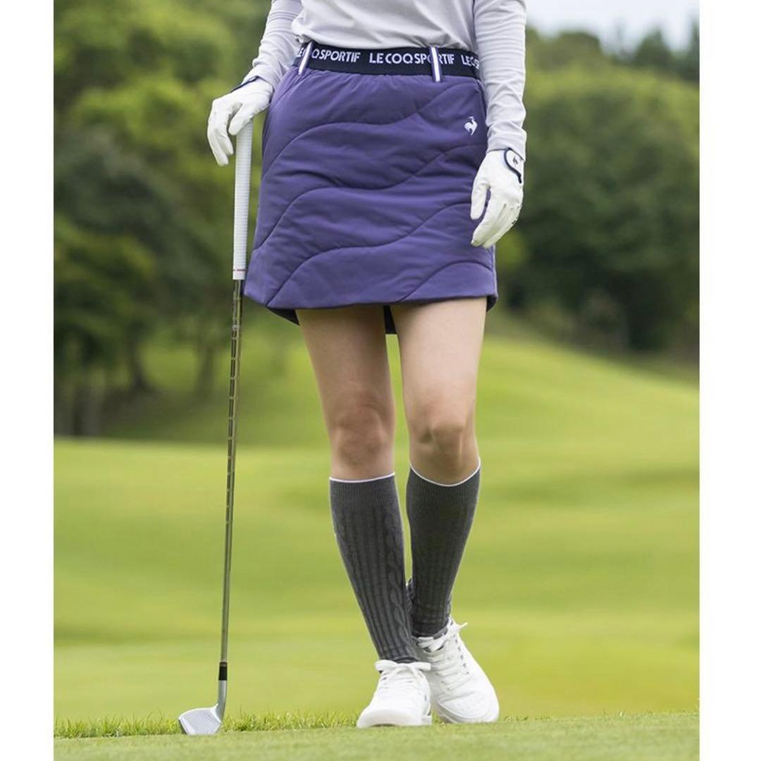 ルコック ゴルフ スカート 中綿 冬 デサント