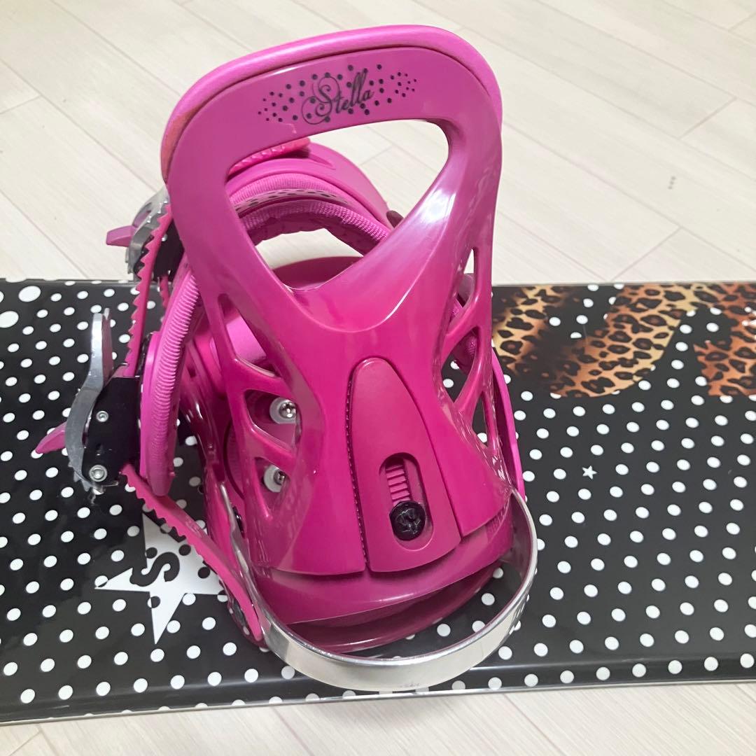 【美品】カバー付STELLA STLOO QUEEステラスノーボードセット140