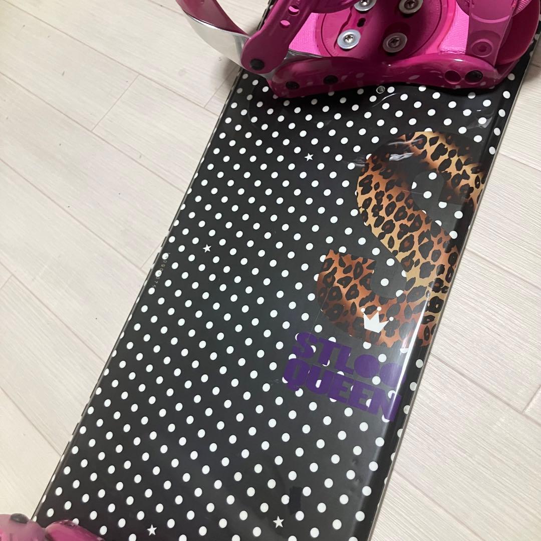 【美品】カバー付STELLA STLOO QUEEステラスノーボードセット140