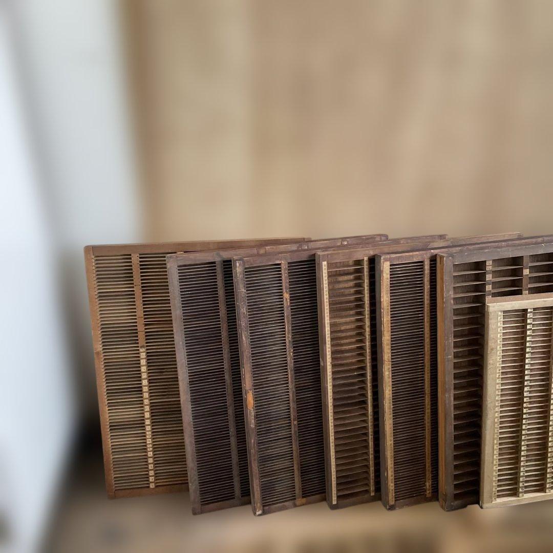 【ゲリラ品w】活版印刷所から出た木のもの　色々　50個くら-2【活版印刷】