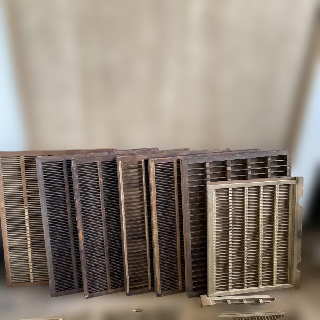 【ゲリラ品w】活版印刷所から出た木のもの　色々　50個くら-2【活版印刷】