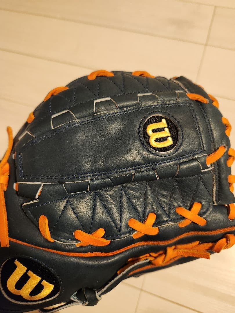 ほぼ新品　希少レア　Wilson A2000 硬式グローブ ネイビー/オレンジ