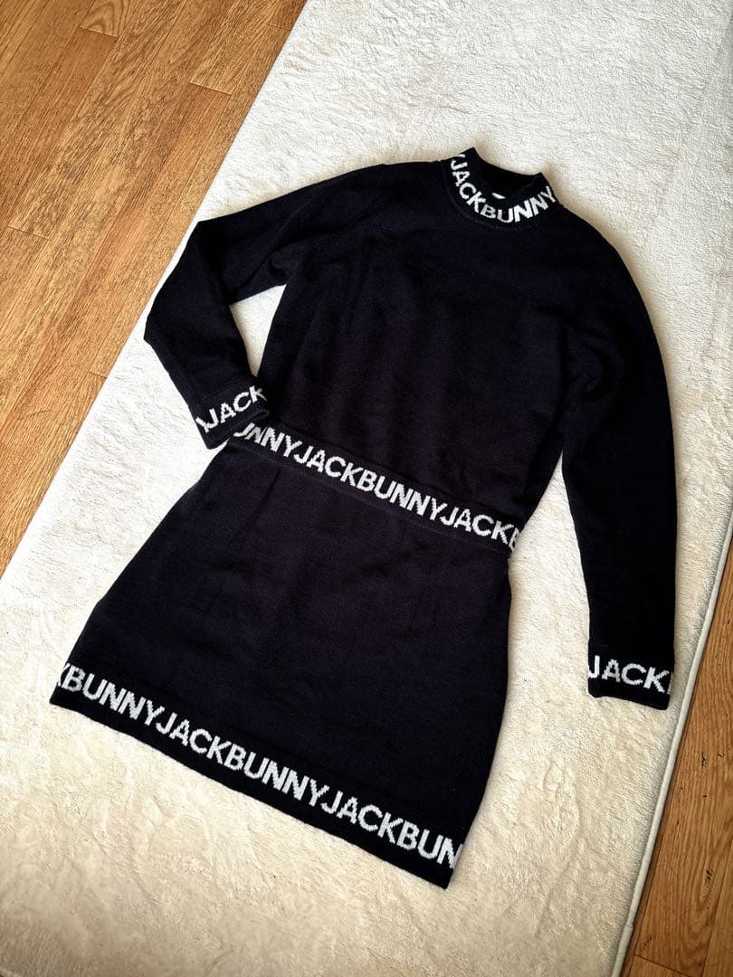 jack bunny 防寒ニットワンピース　2 ブラック