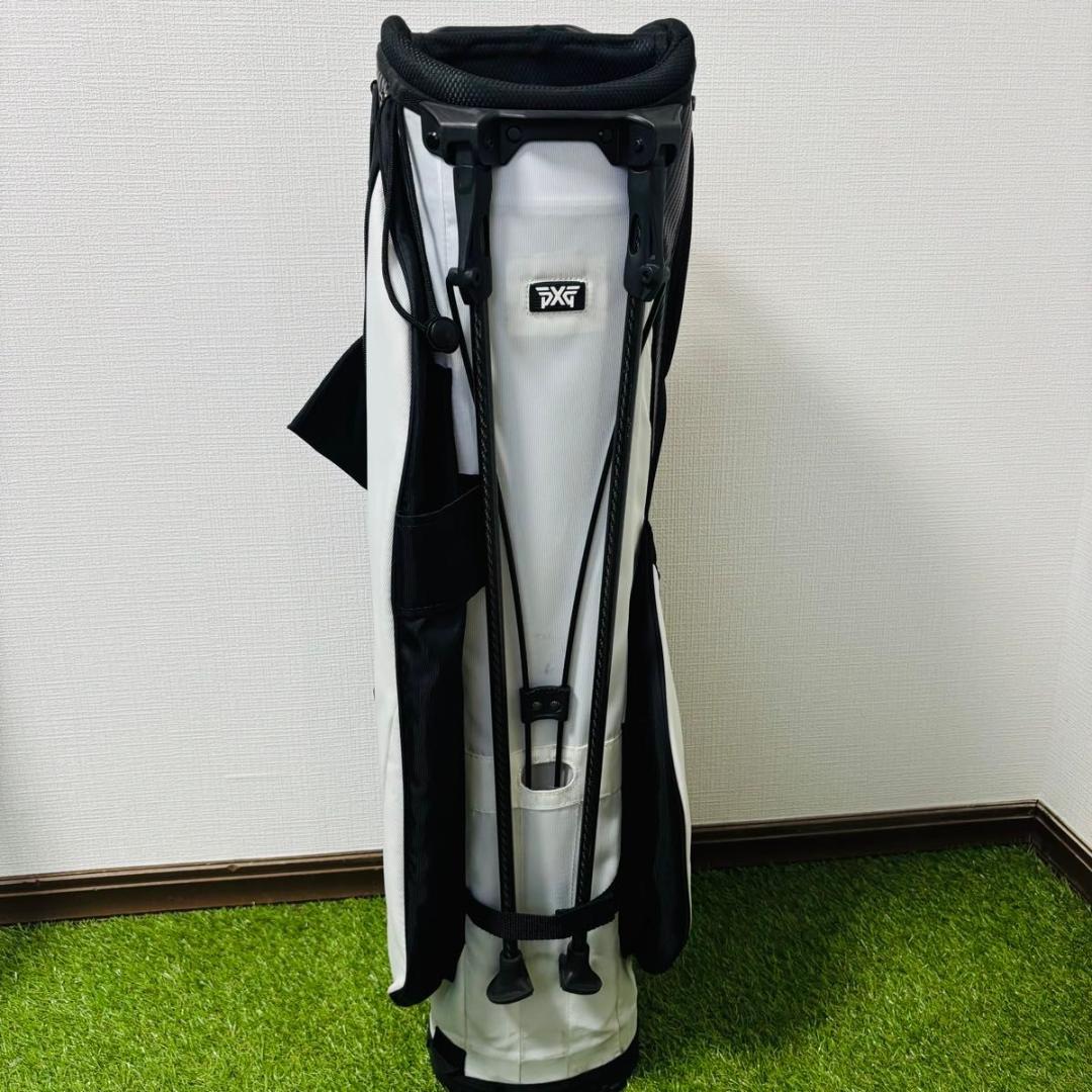 PXG スタンド式　キャディバッグ　ゴルフ　ブラック　ホワイト