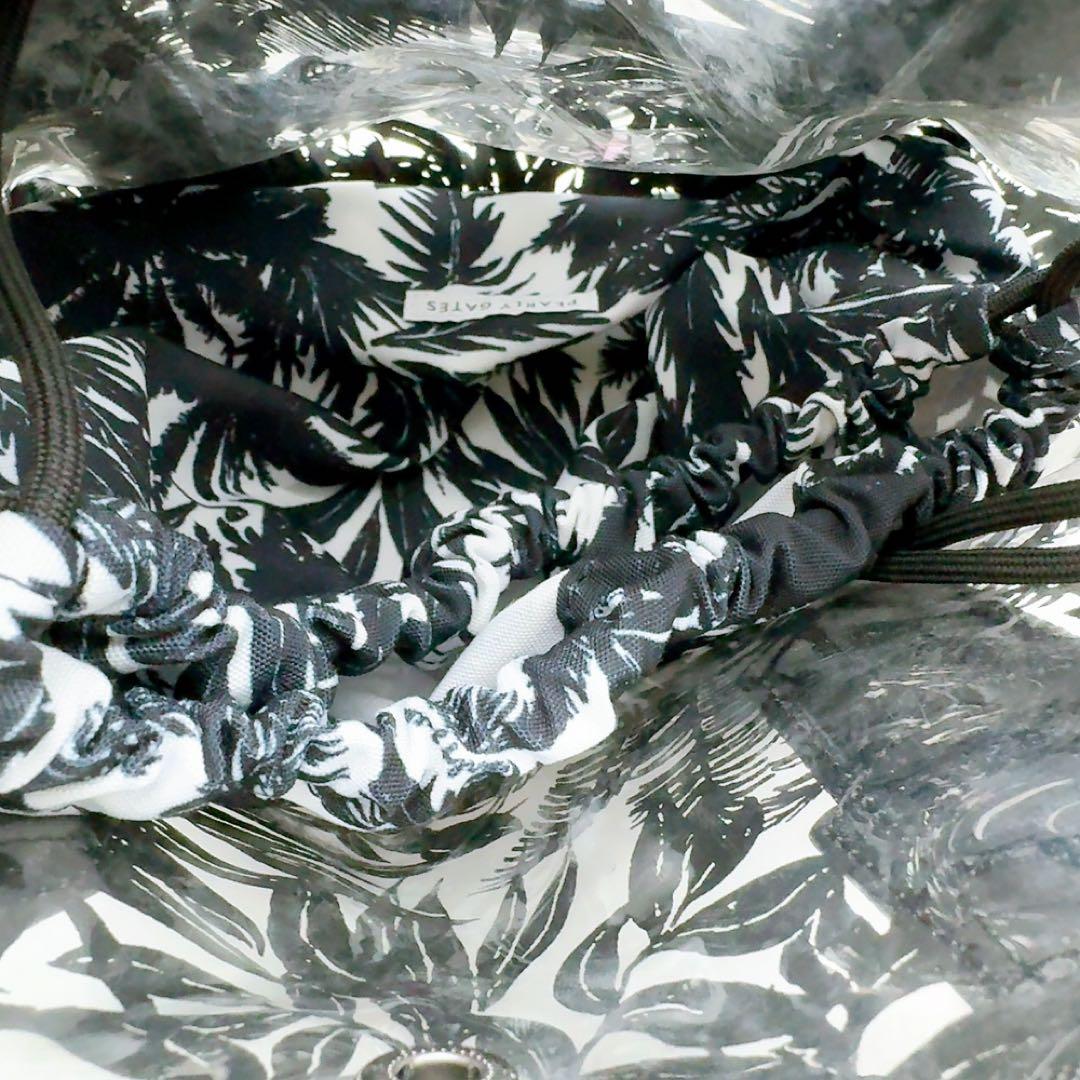 パーリーゲイツ ラウンドバッグ トート 黒 ボタニカル 総柄 新品クリア カート