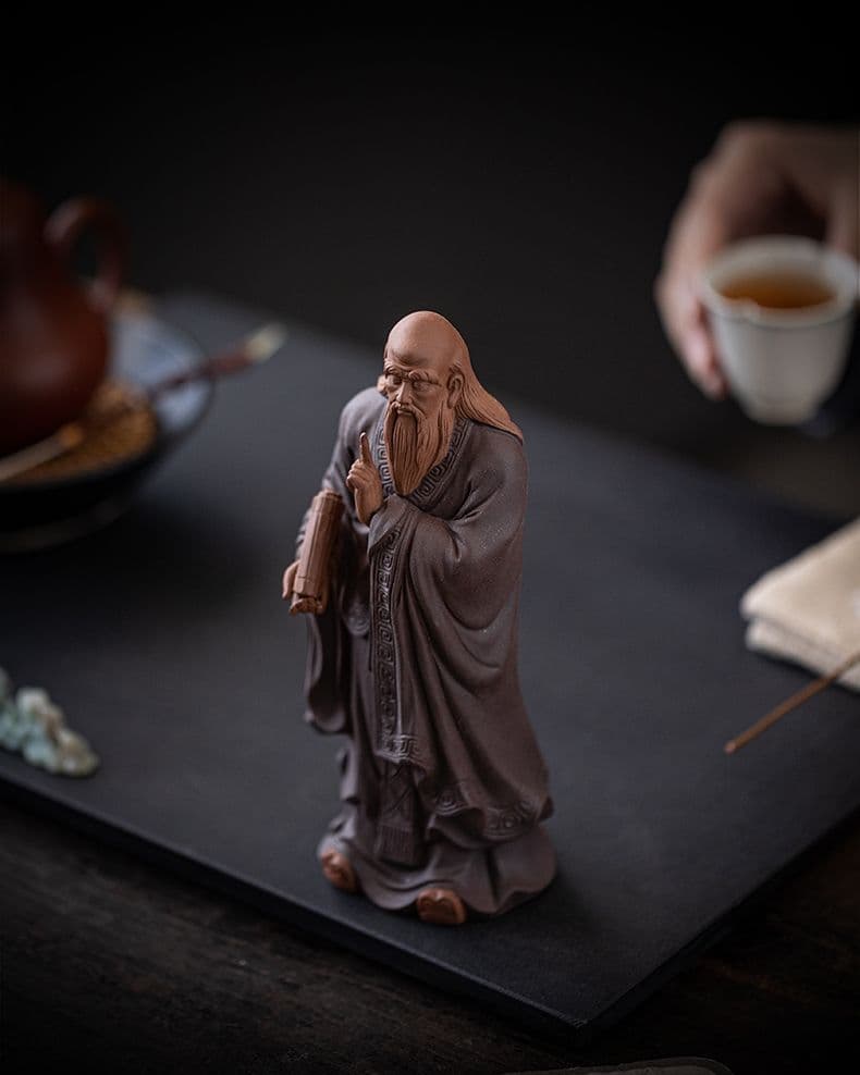 禅意  紫砂  中国  名人  老子   茶道具  置物