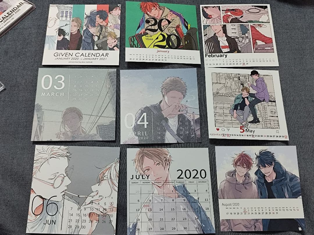 ギヴン等 ギヅナツキさん ケース入り卓上カレンダー2016〜2024年 7年分
