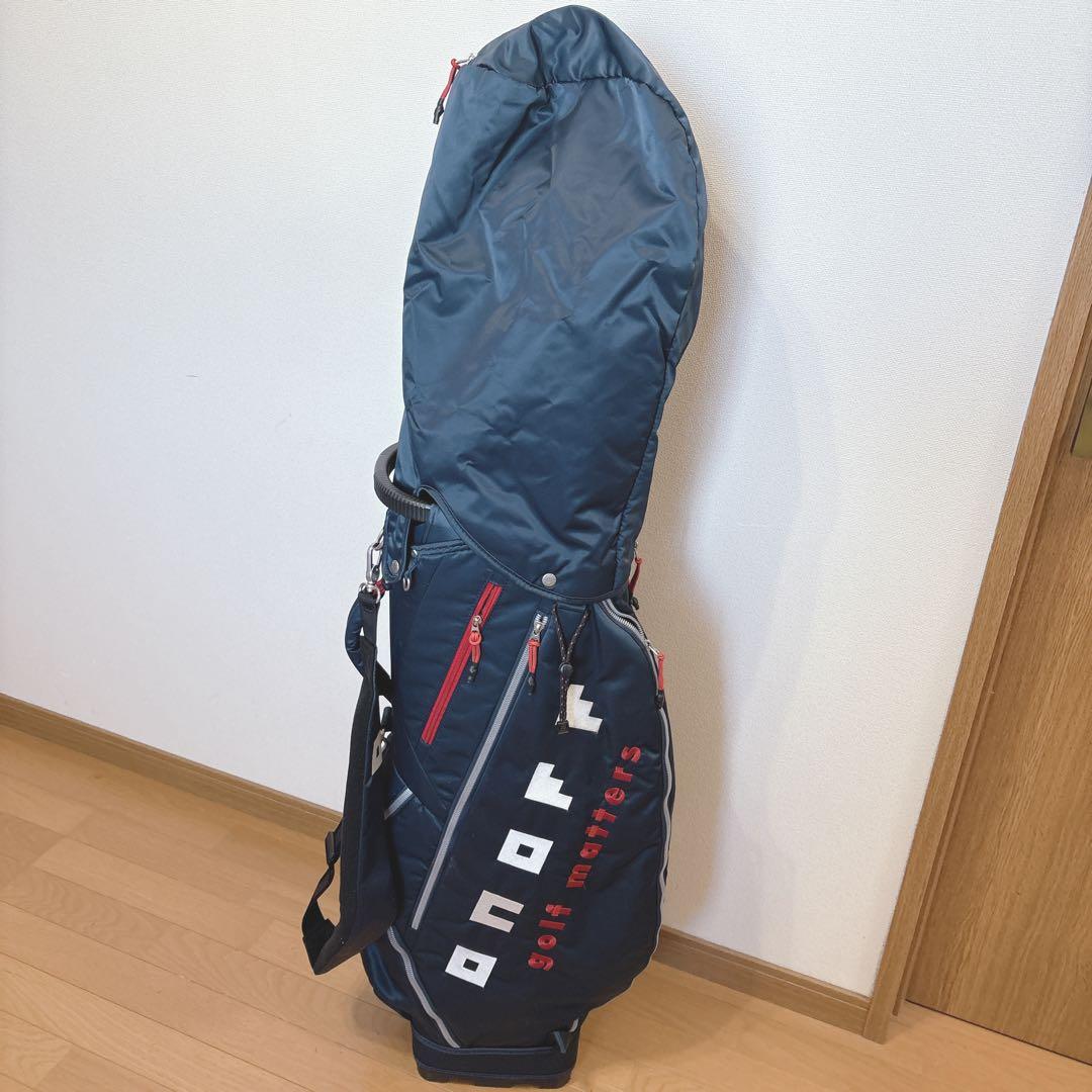 K441 美品onoff オノフ ナイロンツイル ネイビー キャディバッグ