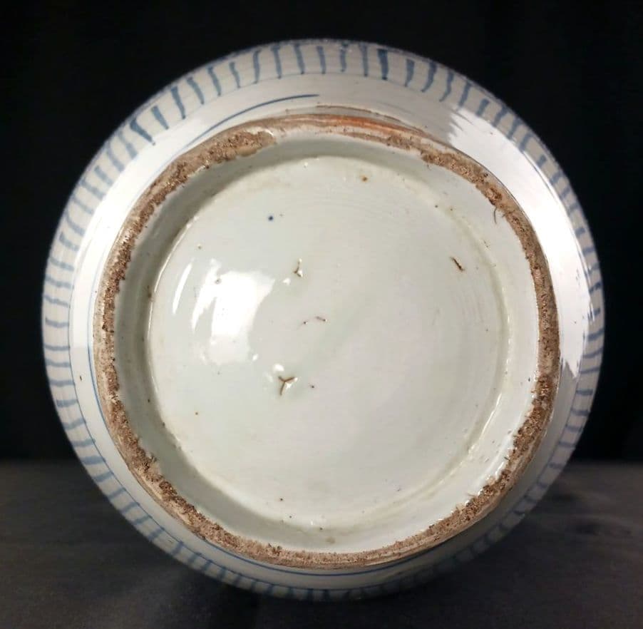 Y2788 古伊万里 染付蛸唐草文瓶 壷 高さ40㎝ 大型