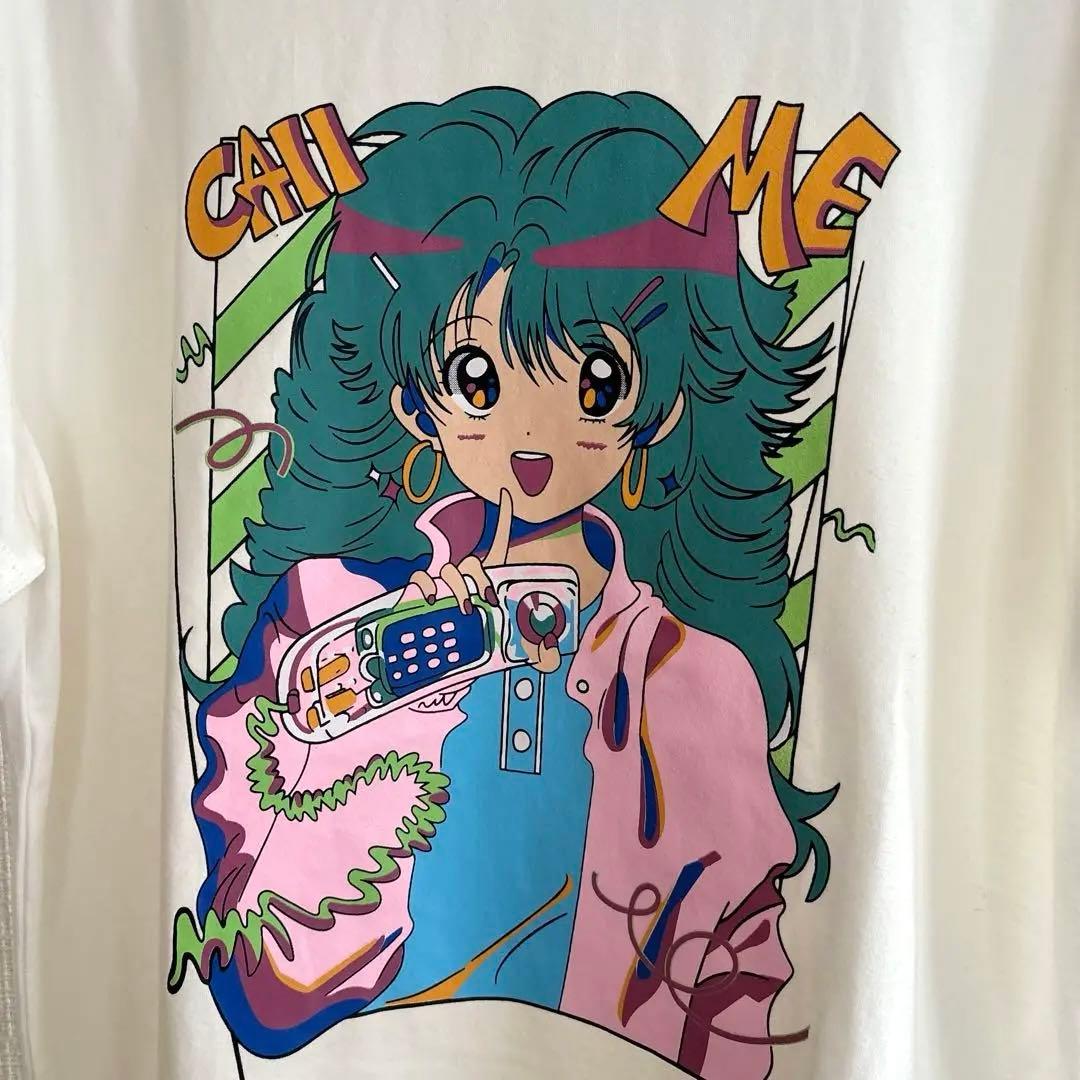 貴重　レア　昭和レトロな女の子　メンズTシャツ Lサイズ