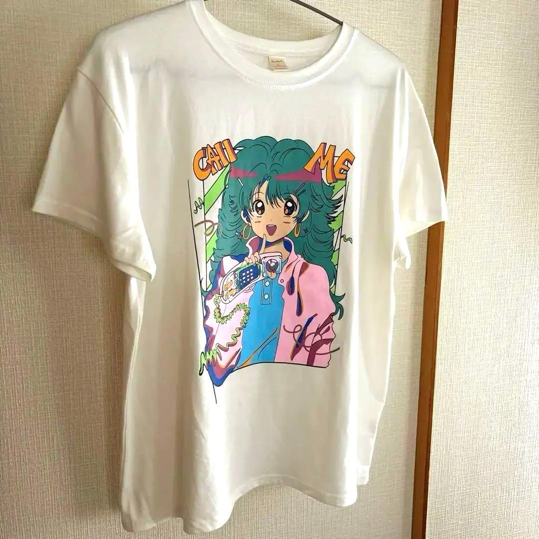 貴重　レア　昭和レトロな女の子　メンズTシャツ Lサイズ