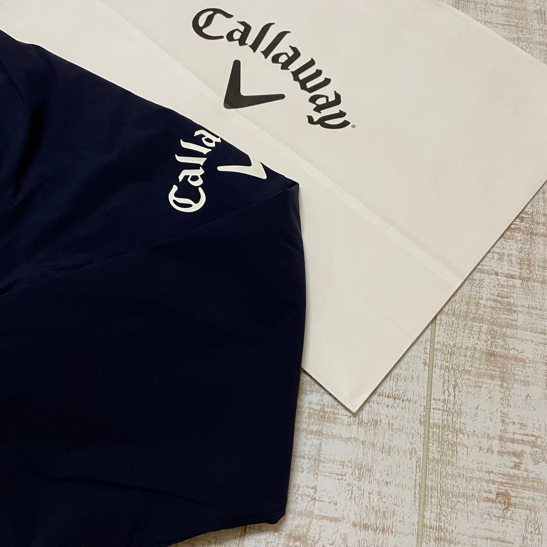 新品 キャロウェイ 長袖ブルゾン 中綿 撥水 フード付き ネイビー Mサイズ