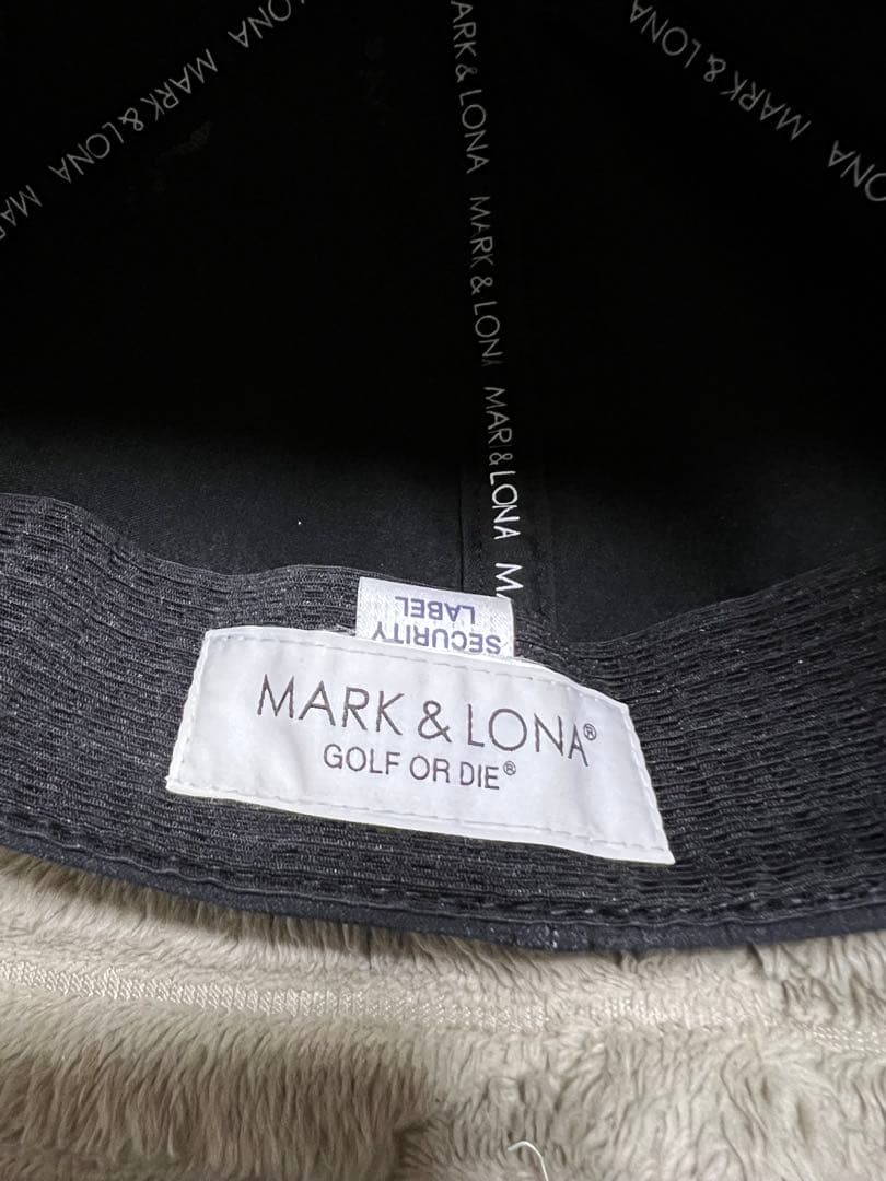 MARK & LONA マークアンドロナ キャップ 総柄 スカル ブラック美品