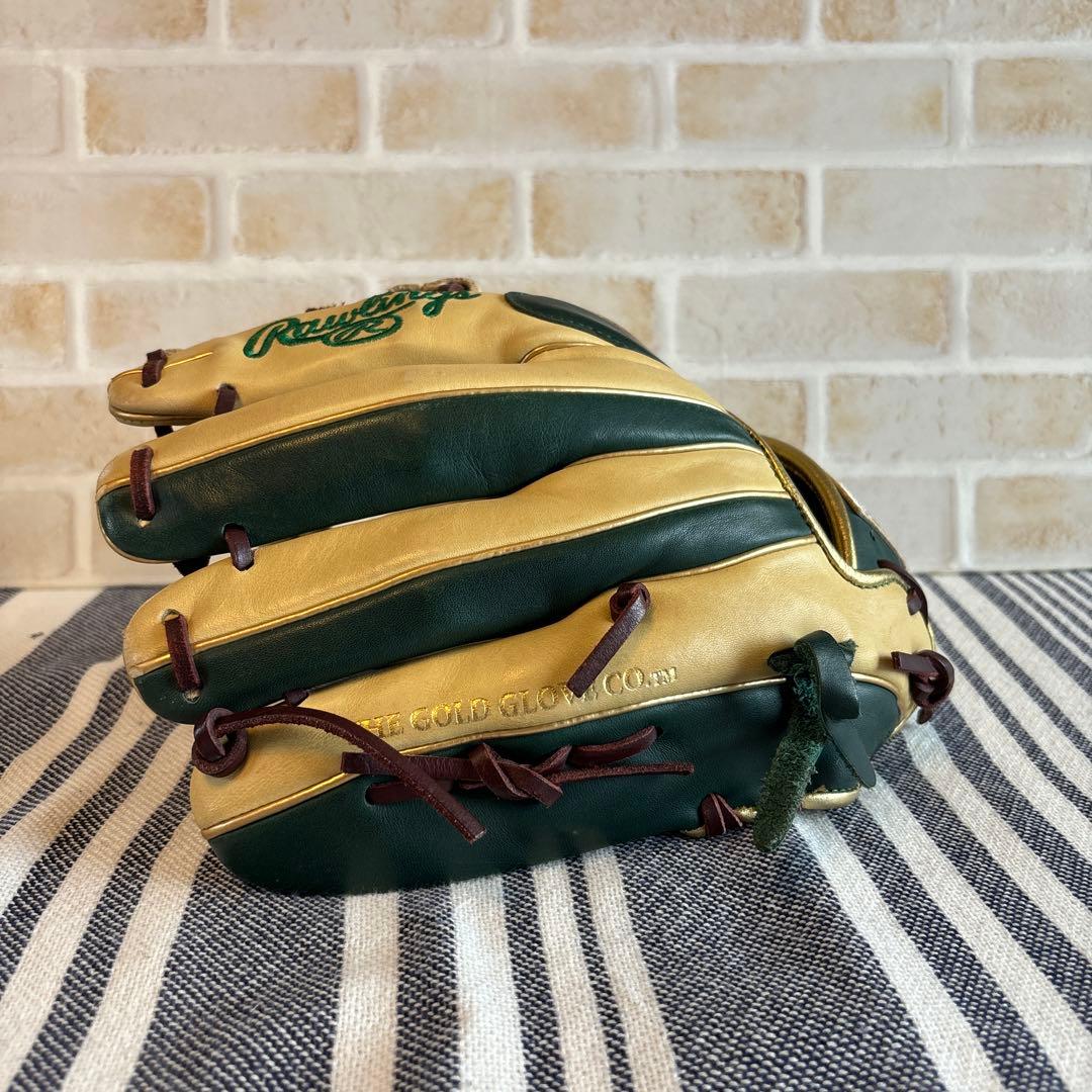 Rawlings 軟式グローブ 右手用 ベージュ/グリーン