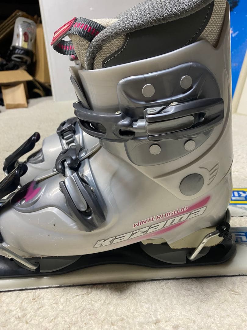 FUNスキーセットKAZAMA 90cm ブーツ24cmショートスキーセット中古