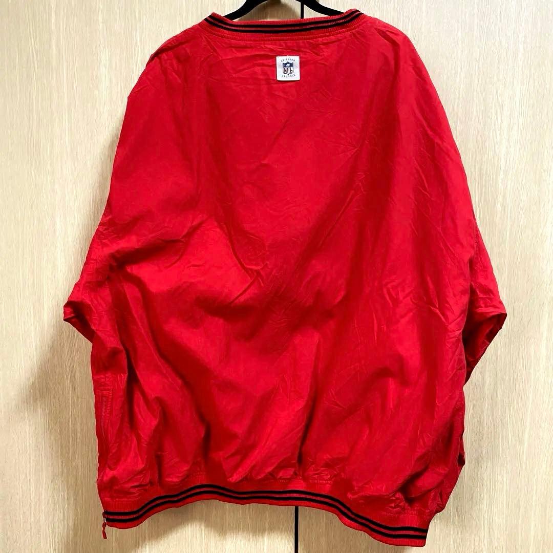 NFL Reebok チーフス 刺繍 プルオーバー レッド　4XL ビッグサイズ