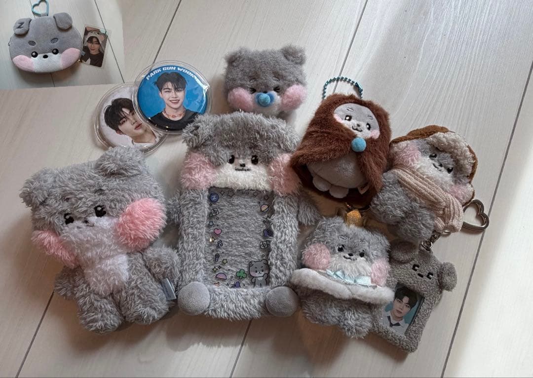 パクゴヌク ゴニニ 缶バッチ ぬいぐるみ キーホルダー セット
