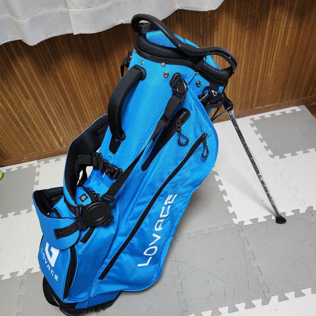 【新品未使用】14分割 LOVACE 青 キャディバッグ