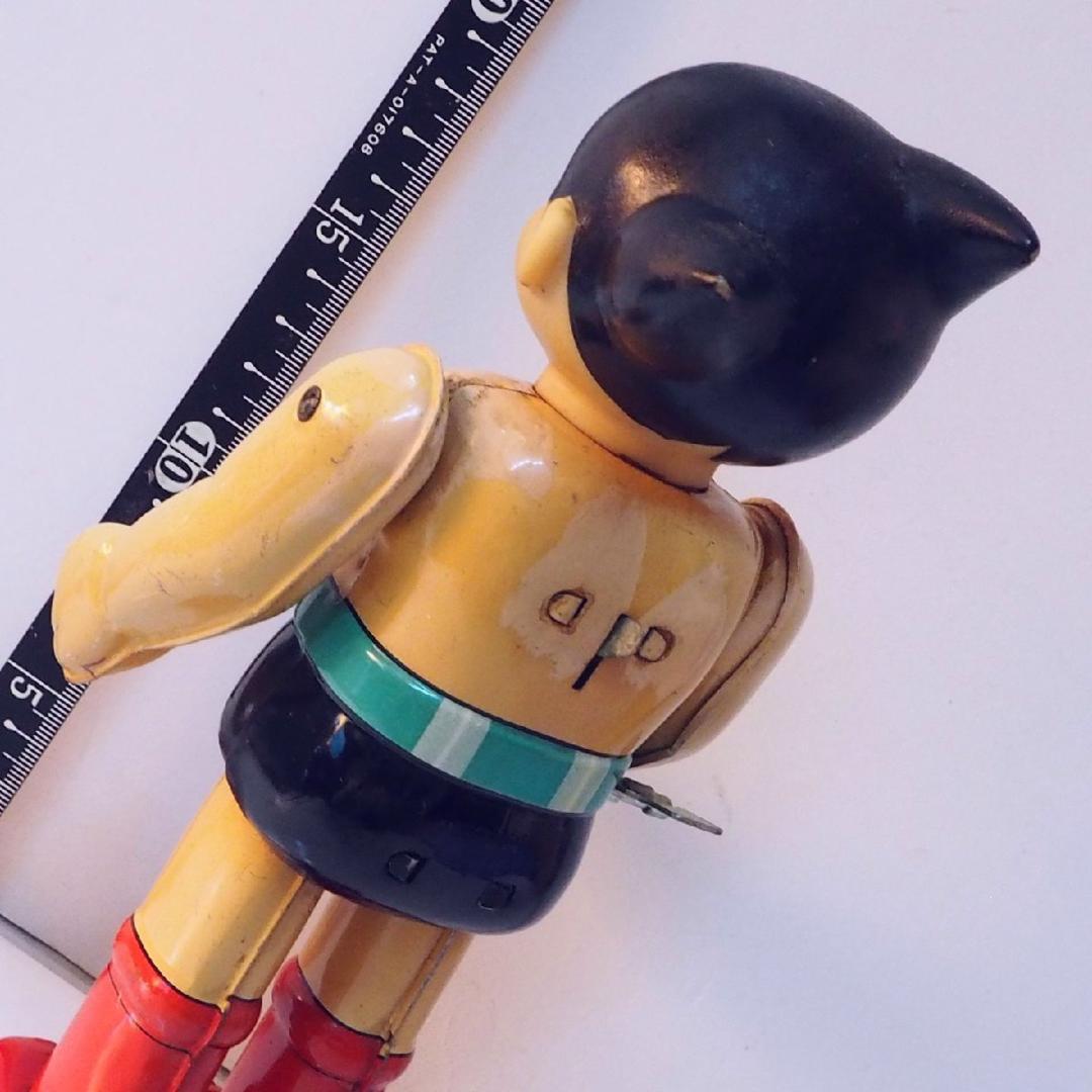 旧バンダイ【鉄腕アトム 動作確認済】当時物ブリキ製ゼンマイ歩行人形TIN【箱無】