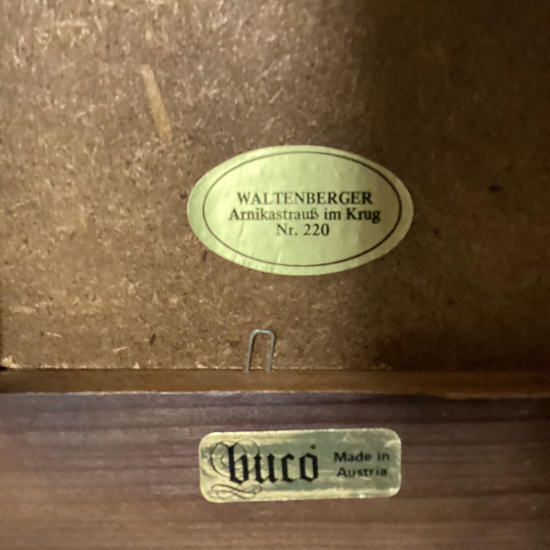 油彩画　花瓶の花　【静物】　額装　肉筆画　メイドイン　オーストリア　即決品