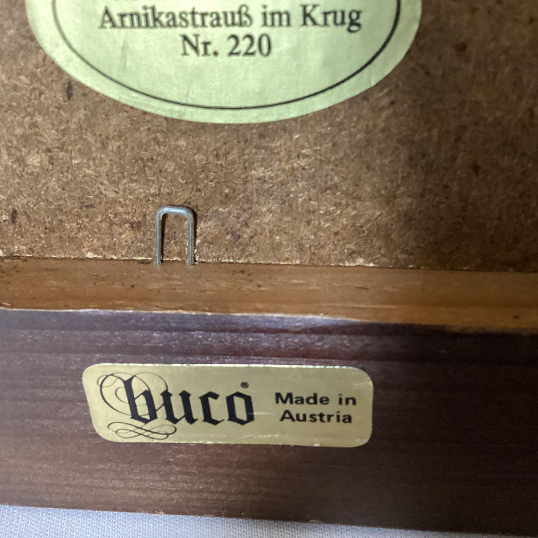 油彩画　花瓶の花　【静物】　額装　肉筆画　メイドイン　オーストリア　即決品