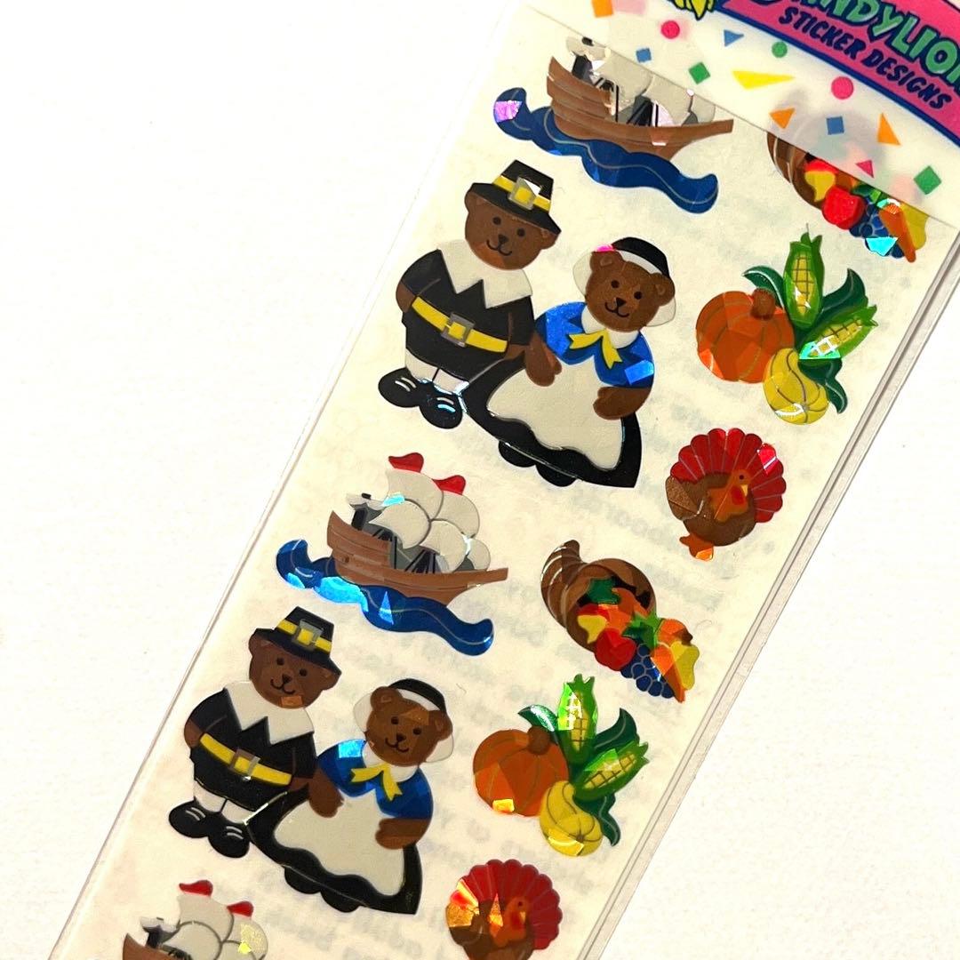 サンディライオン　SANDYLION グリッター　秋　感謝祭のクマ