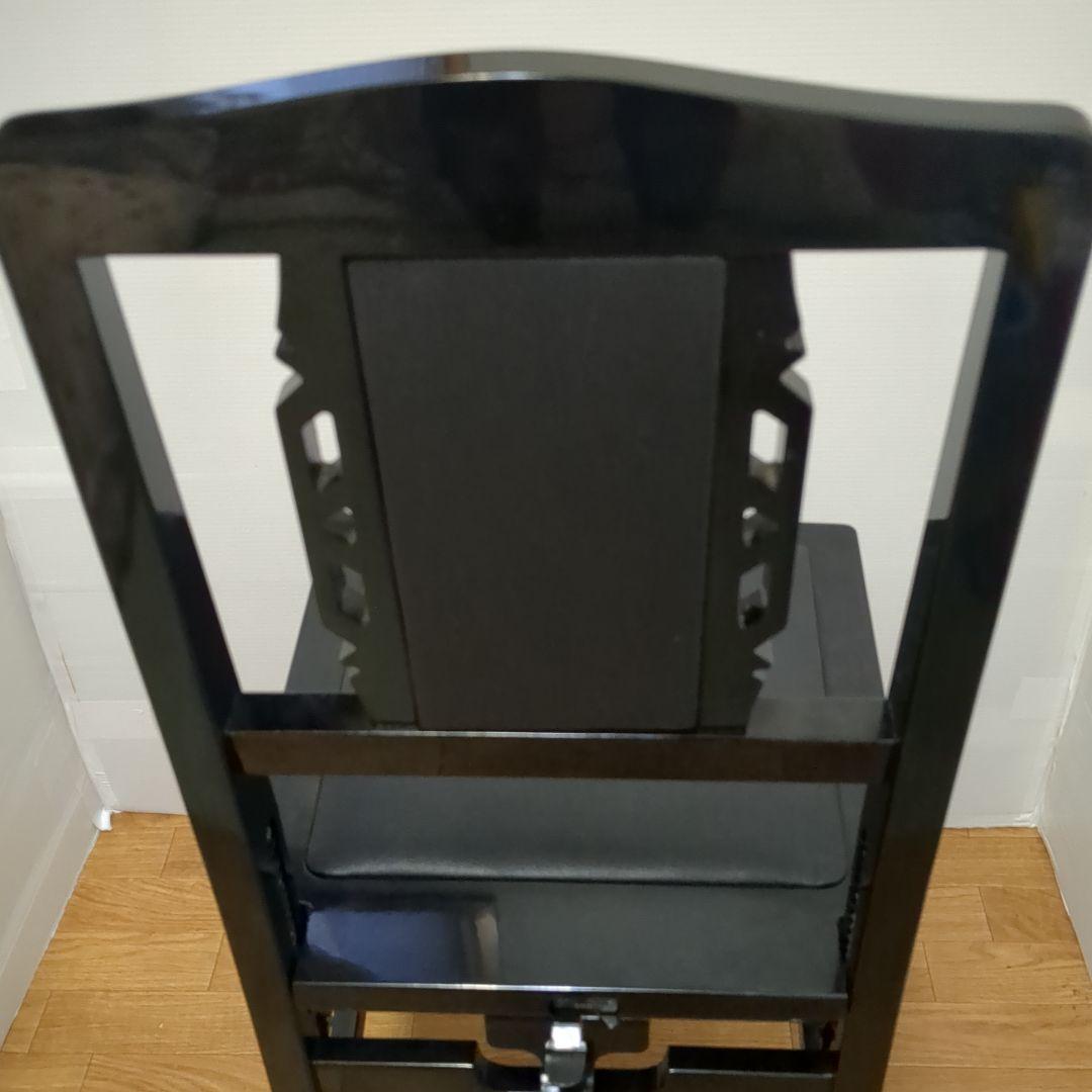 希少 名陽木工 PEACOCK ピーコック ピアノ椅子 背付 高さ調整可　木製