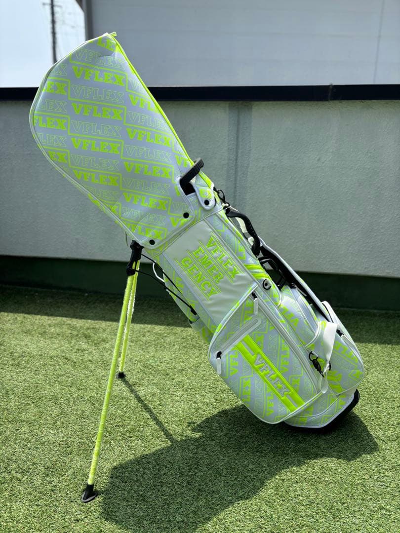 Ｖフレックス　スタンド　キャディバッグ　ゴルフバッグ　新品　ホワイト　イエロー