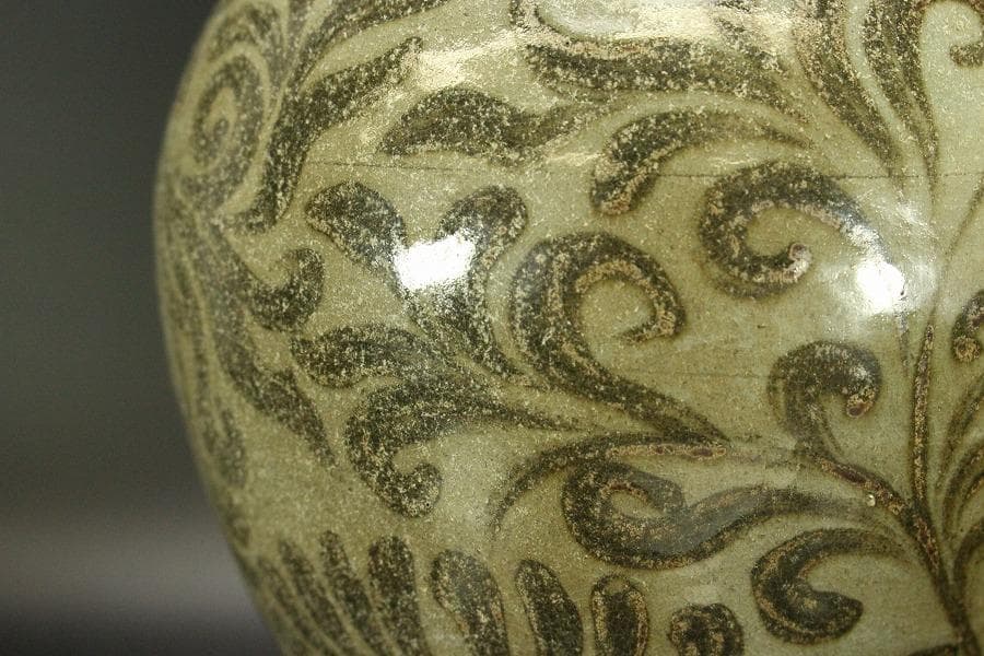 古美術 高麗青磁鉄絵梅瓶 高27cm(ZE592)