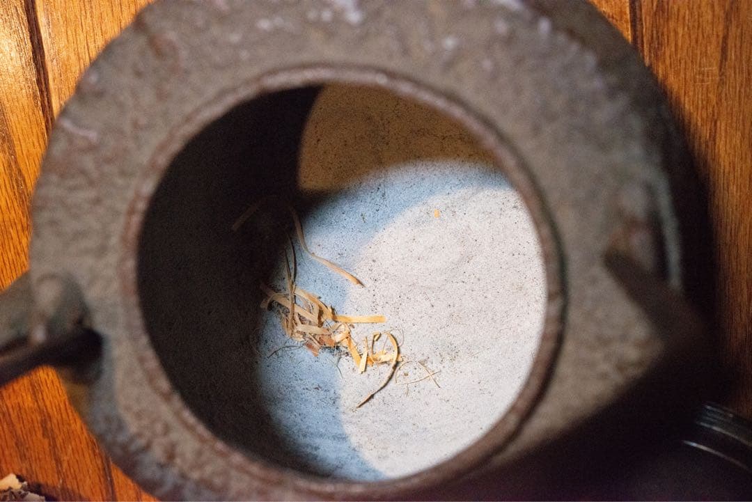 持手銀象嵌 梅摘　銀摘　龍文堂　鉄瓶　未使用品