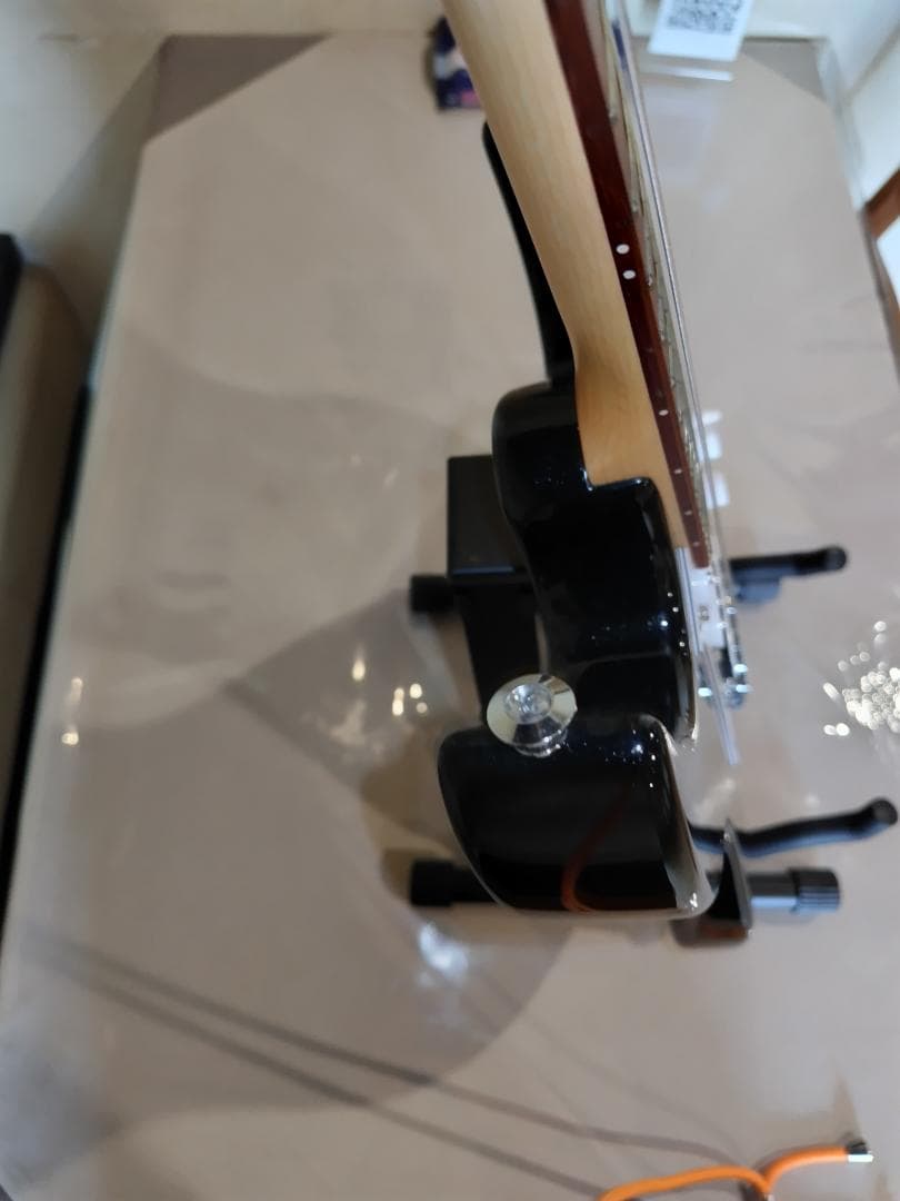 エレキギター ブラック ボリューム・トーン付き