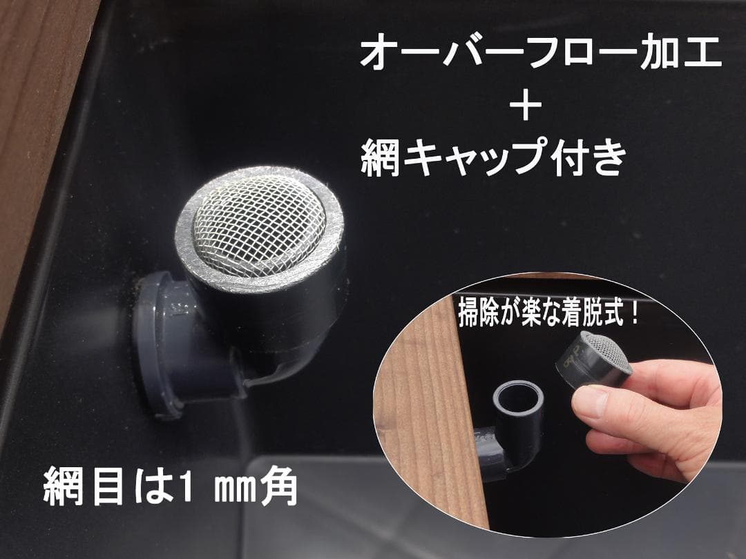 ビオトープ 60Ｌ　トロ舟＆木枠セット（フラット防鳥網付き）メダカ・金魚用