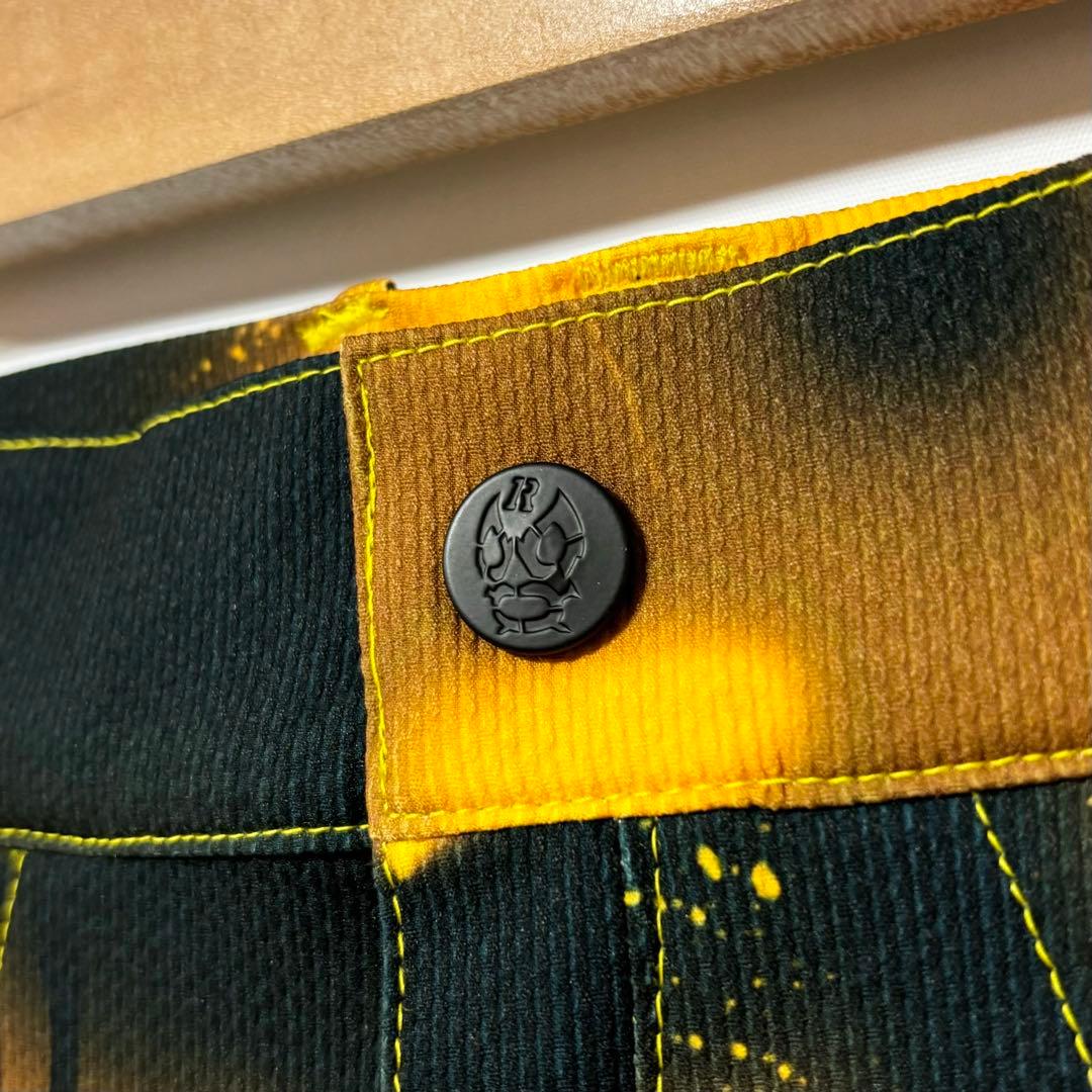 新品 ラッセルノ ゴルフ ロゴ ストレッチ ショーツ スプレー オレンジ L 5