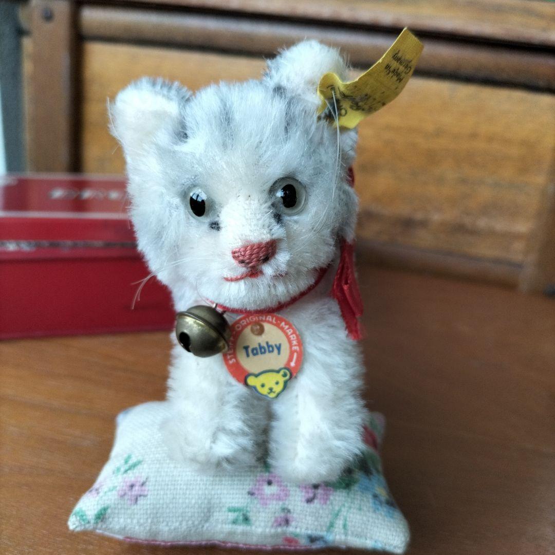 ビンテージ　シュタイフ　Tabby キャット　猫　下から２番目サイズ