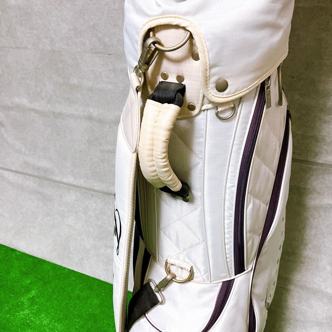Frantia ゴルフ キャディバッグ レディース ホワイト 9型 カート式