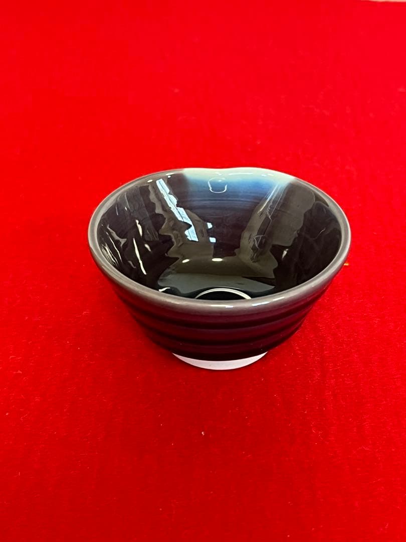 人間国宝 三代 徳田八十吉 正彦銘 ぐい呑み 共箱 共布 陶歴付き T146