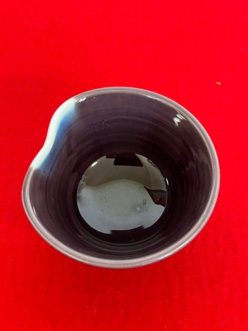 人間国宝 三代 徳田八十吉 正彦銘 ぐい呑み 共箱 共布 陶歴付き T146