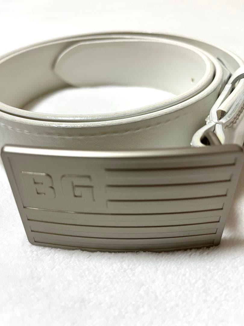 【BRIEFING】ホワイトレザーゴルフベルト＊メンズベルト＊ブリーフィング