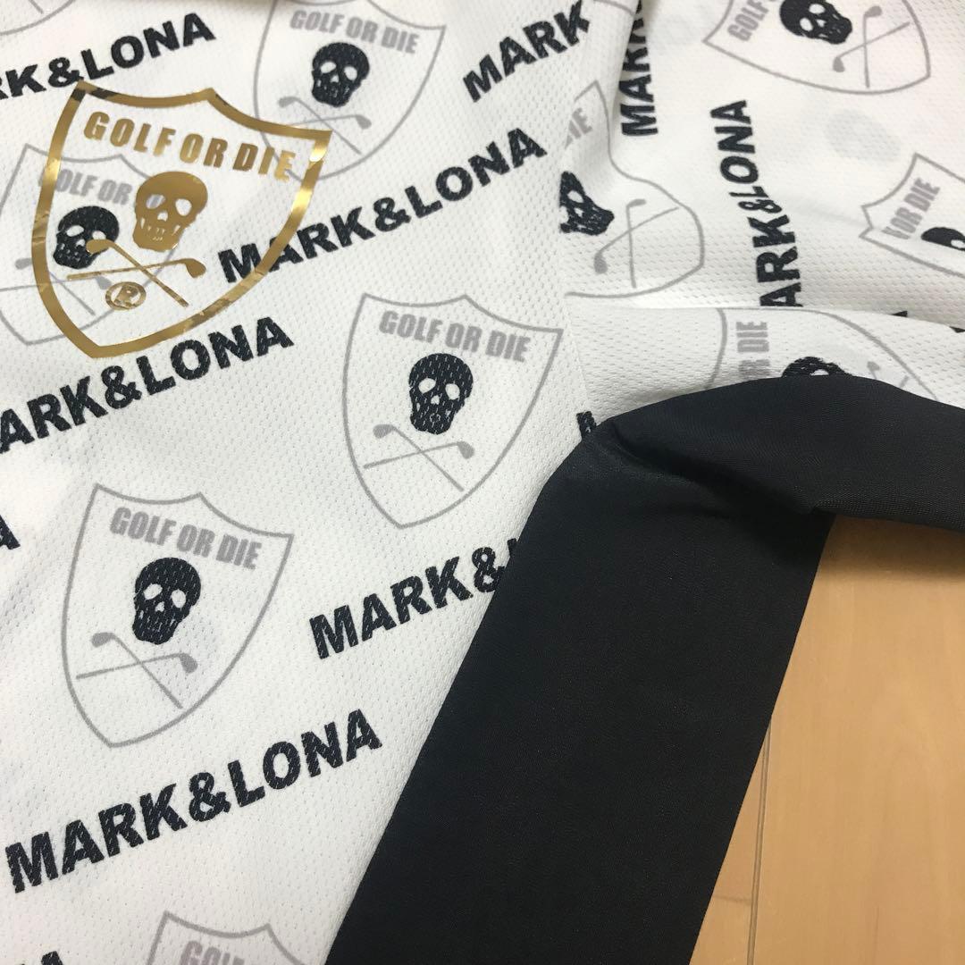 マークアンドロナ 白　総柄　ナイロンジャケット　パンツ　セットアップ