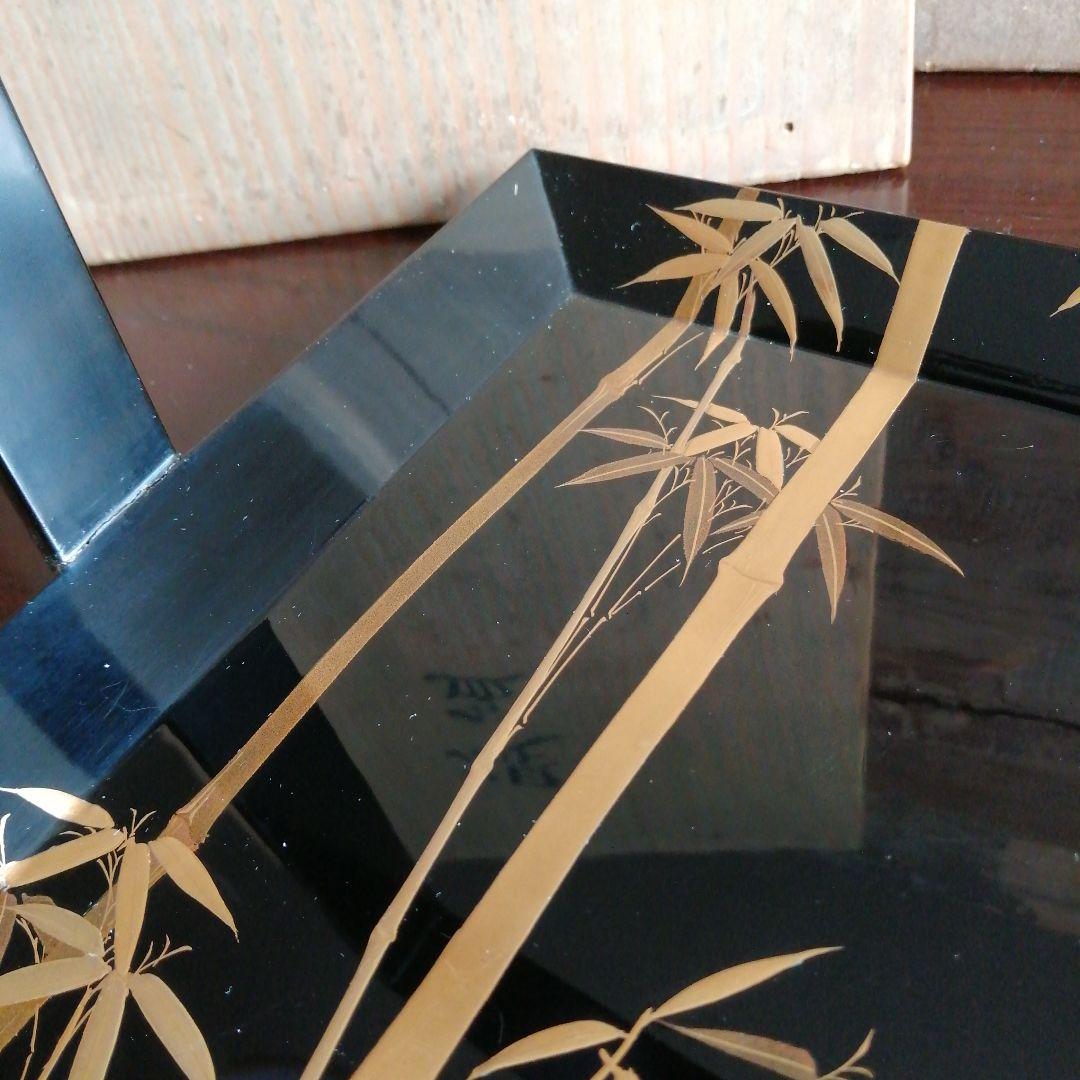 京漆器　長野横笛　金蒔絵提盆　江戸後期