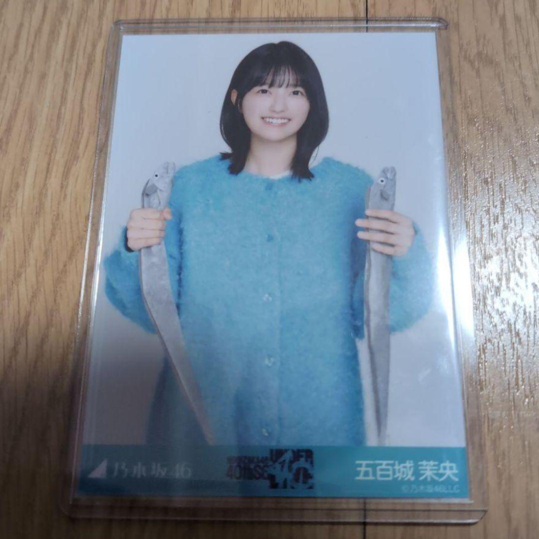 【自引・美品】乃木坂46　五百城茉央　生写真　私服　ニット×ロングデニムスカート