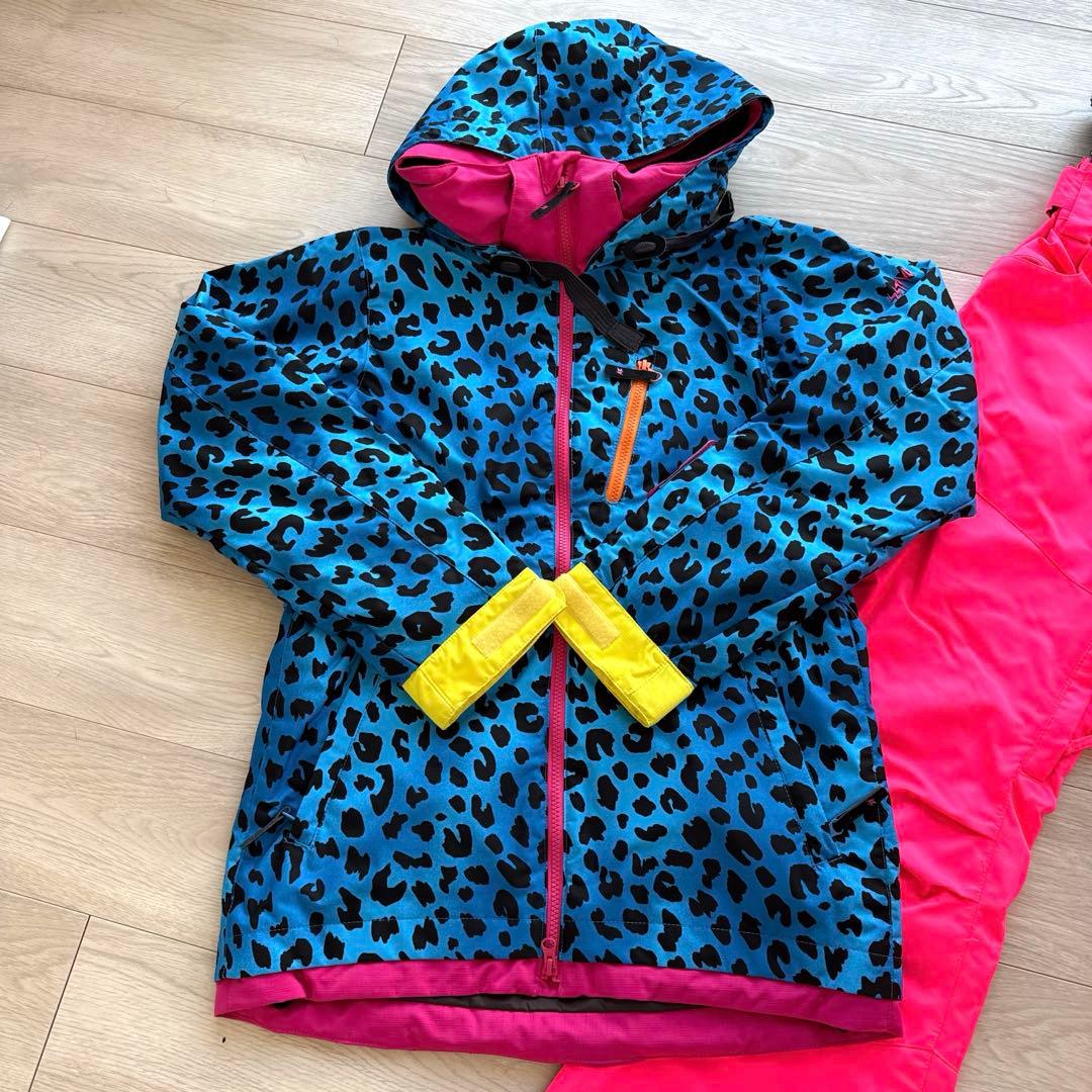 スノボウェア 上下セット M レオパード柄