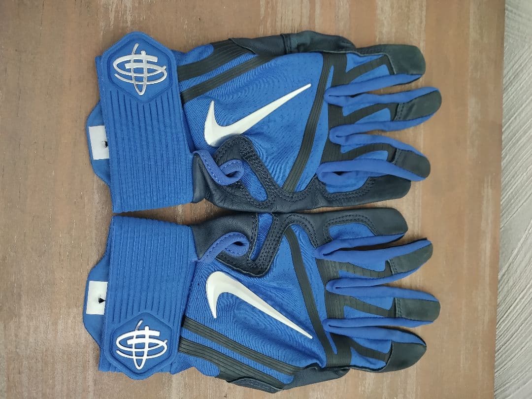 Nike野球スパイク GSG 青白 手袋 リストバンド　３点セット