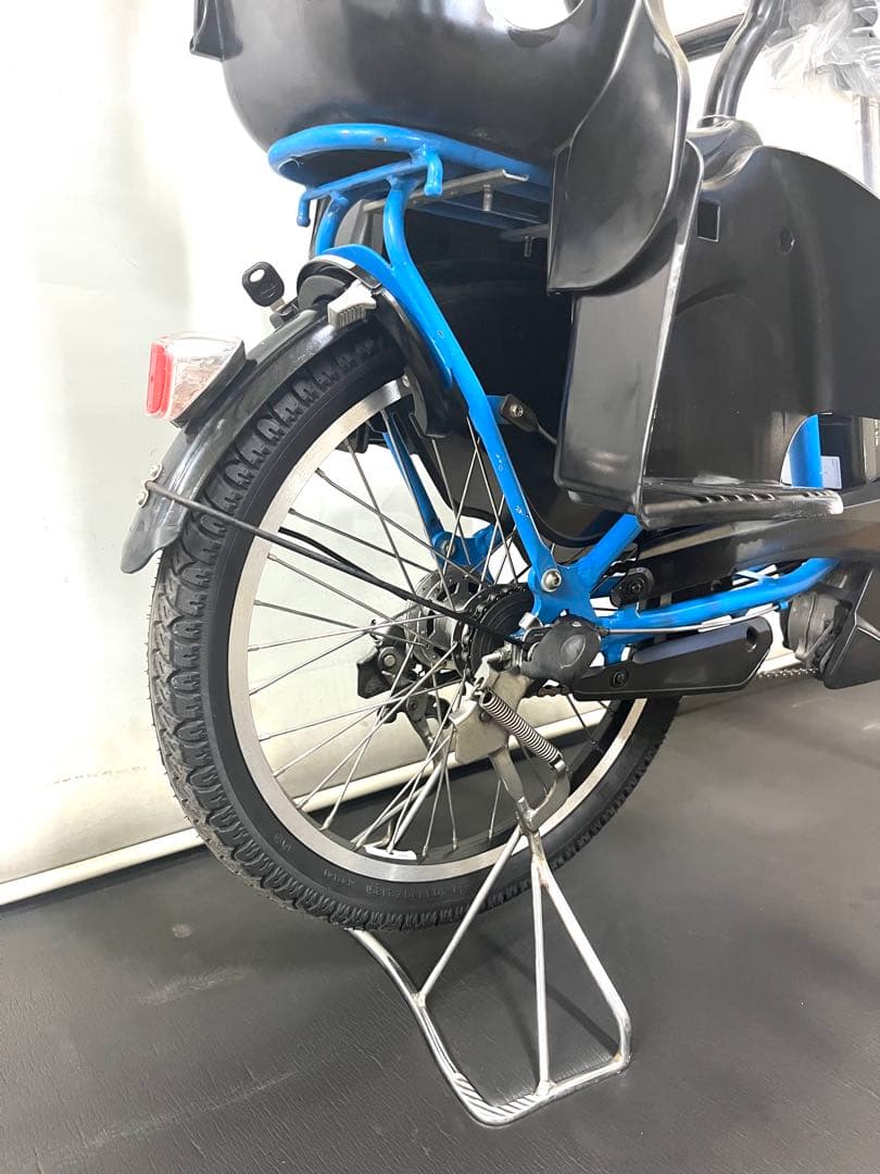 1年保証　ヤマハ　パスキッス　20インチ　子供乗せ　青色　電動アシスト自転車