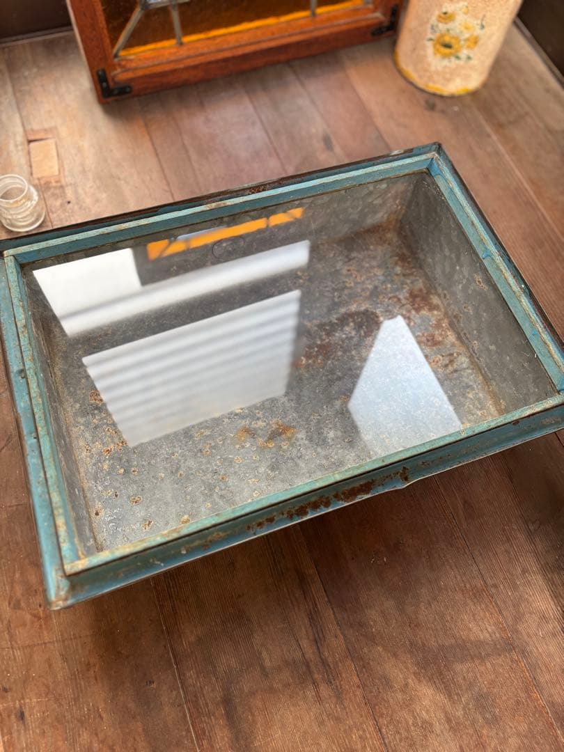 時代物 ブリキ ガラス 陳列ケース 駄菓子屋什器 ショーケース 古道具