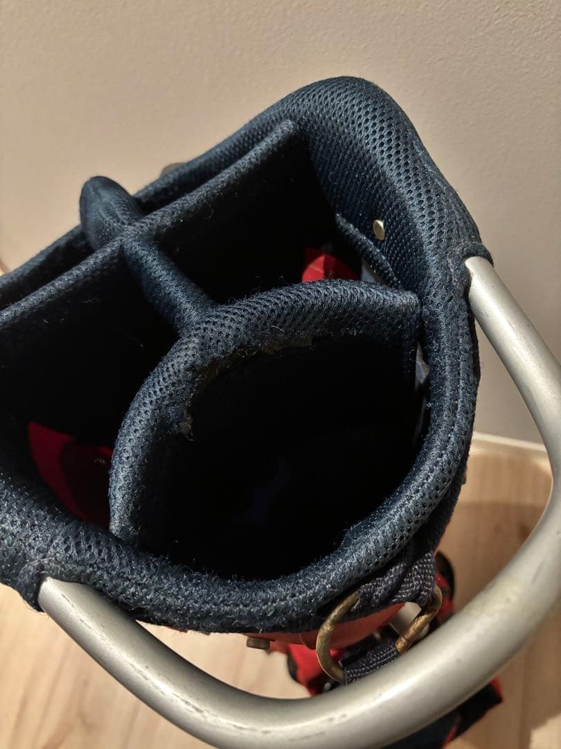 JACK BUNNY 赤 スタンド式ゴルフバッグ