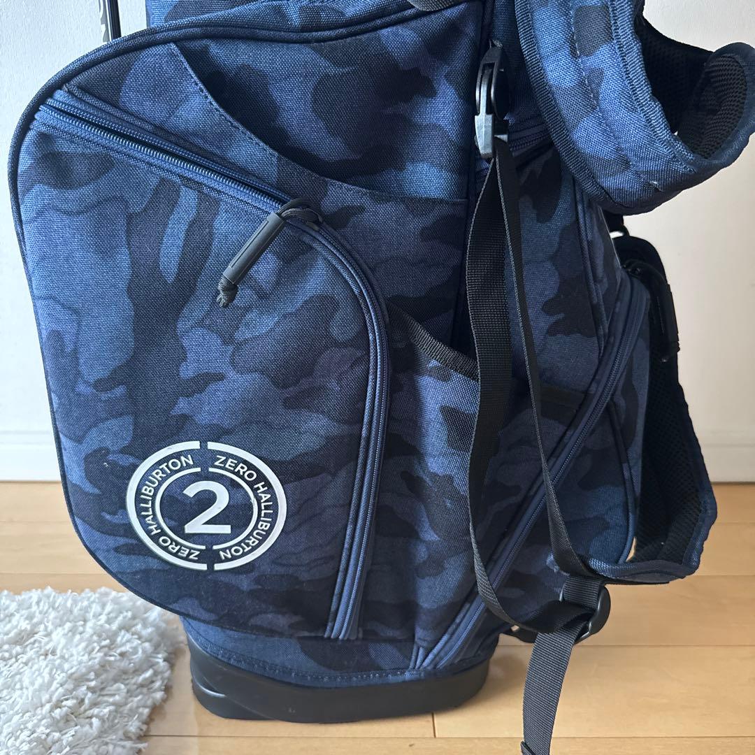 ZERO HALLIBURTON ゴルフバッグ 迷彩柄 ネイビー