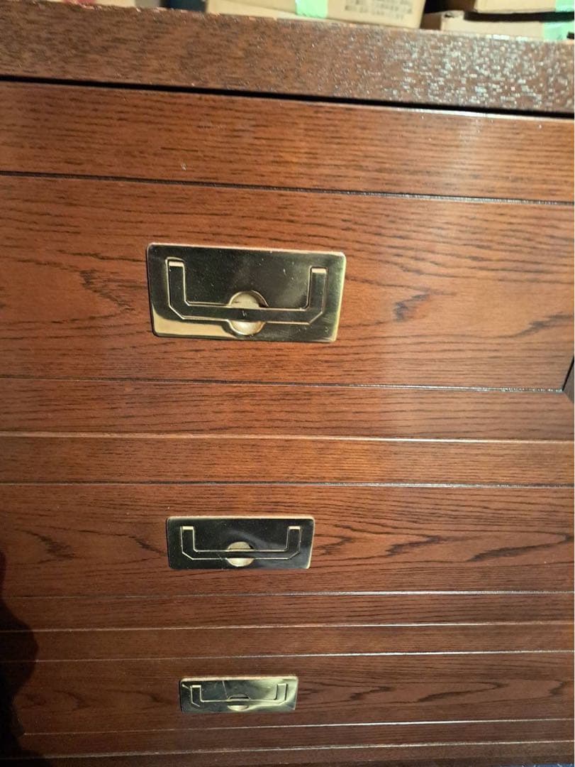 domani カリモク チェスト マホガニー無垢材 引き出し 収納 3段 4杯